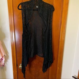 Lace tunic length vest, Black xl